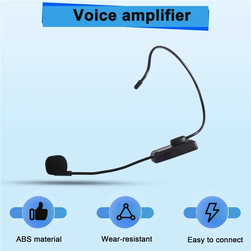 【ELECTRONIC-ACCESSORIES】Portable Rechargeable Mini Voice Amplifier 48W 2.4G Teacher Wireless Microphone Bluetooth For Singing Tr