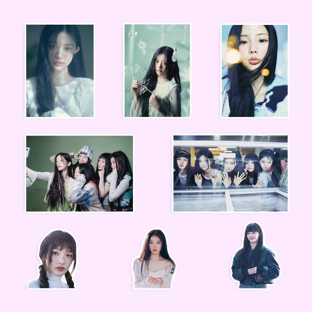 KPOP ILLIT adesivos, Super Real ME, membro do álbum, foto, mala, etiqueta do telefone, MINJU, IROHA, WONHEE, MOKA, YUNAH, fãs presente, 101pcs por