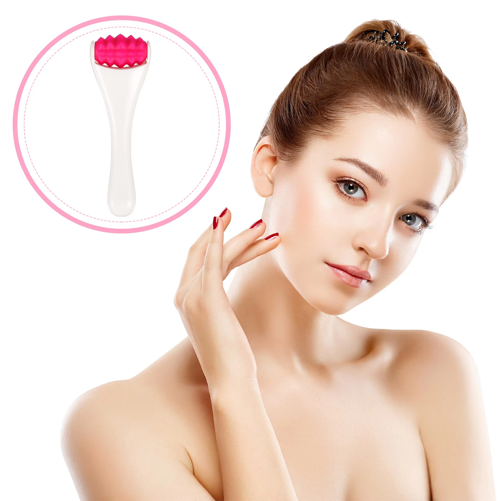 目元スキンローラー フェイススリミングデバイス フェイシャルマッサージ用 ポータブル美容ツール スキンケアツール フェイスマッサージローラー アイケアデバイス