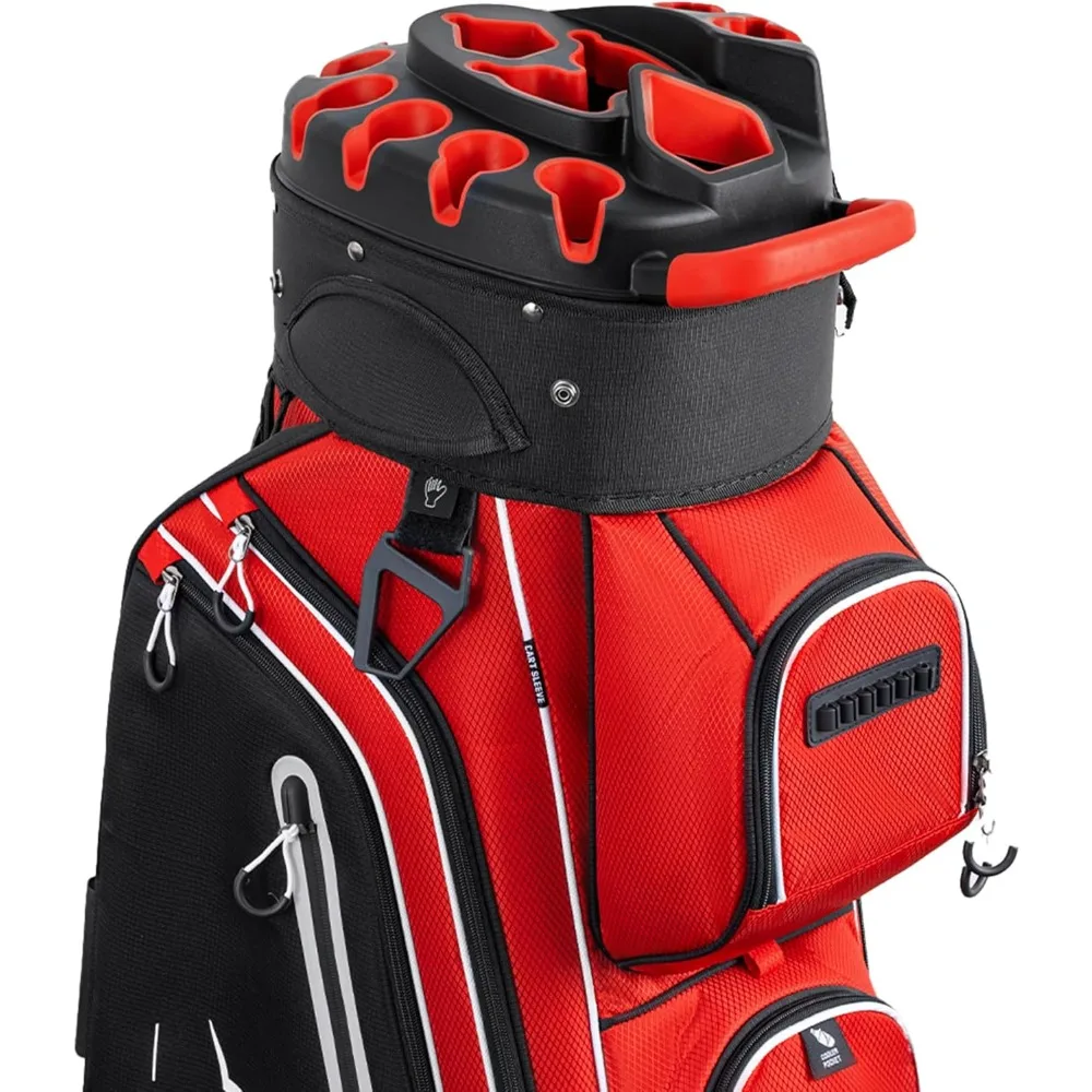 

Golf Cart Bag Pro with Full Length Divider Top, Golf Bag for Men with Handles and Rain Cover
