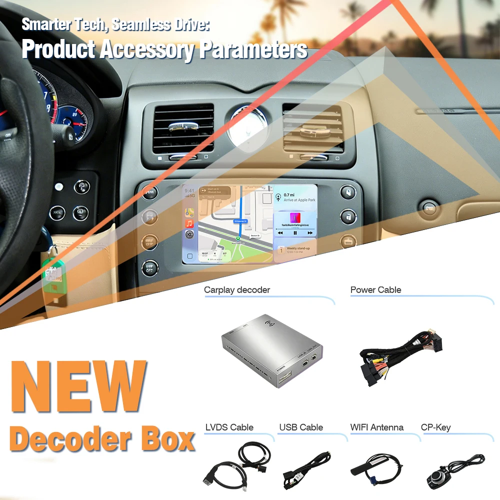 AUTOTOP Kabelloses Android Auto Carplay für Maserati Quattroporte GranTurismo GT GranCabrio Mirror Link GPS-Navigation Auto-Modul – Detail 15
