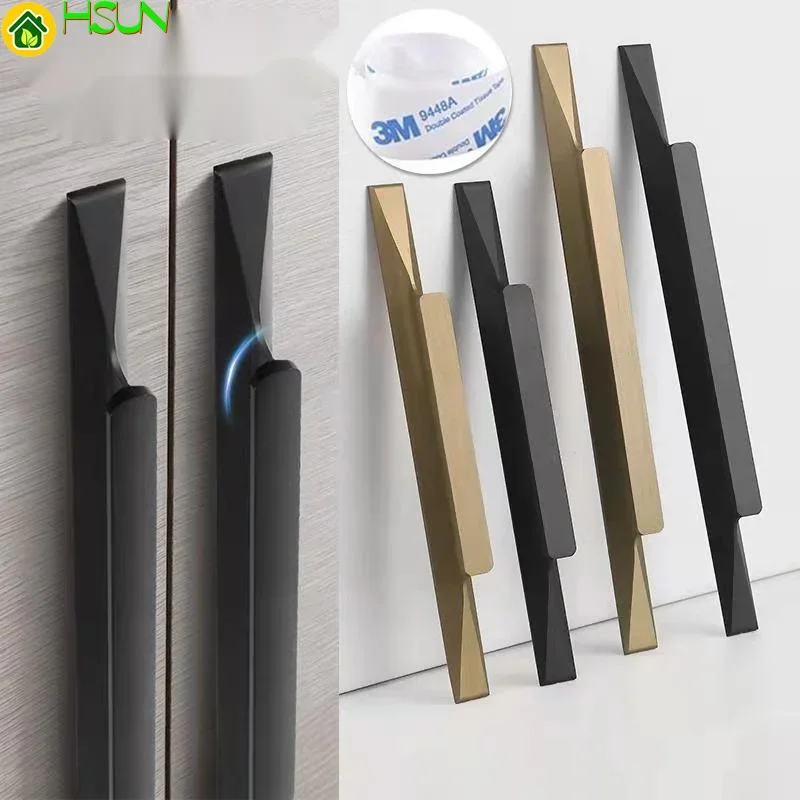 Kenina cabinet door handle black copper gold cabinet drawer cabinet wardrobe cabinet door handle extended Nordic handle