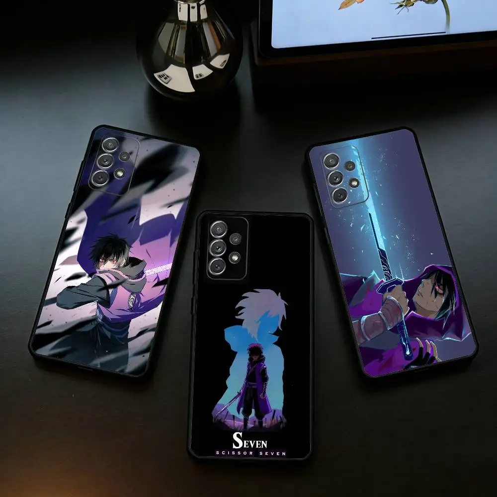 Scissor-R Seven Anime-E  Soft Silicone Black Cover Phone Case For Samsung Galaxy A73,A72,A71,A70,A53,A52,A51