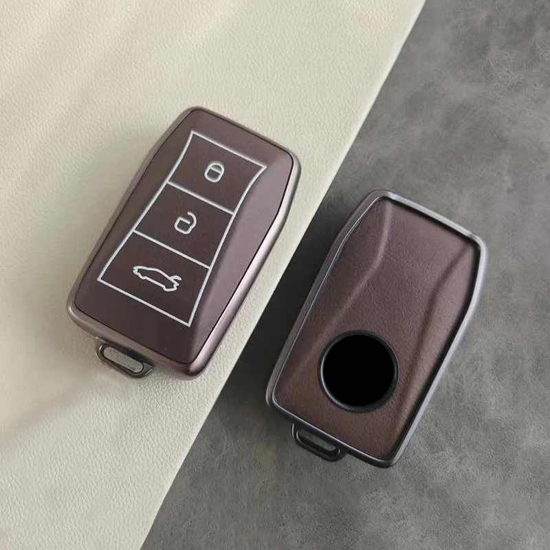 Car Key Case for Lotus Emira 3 Buttons Remote Protection Guard Cover Shell Keychain Housing Ring Holder Fob Interior Accessories