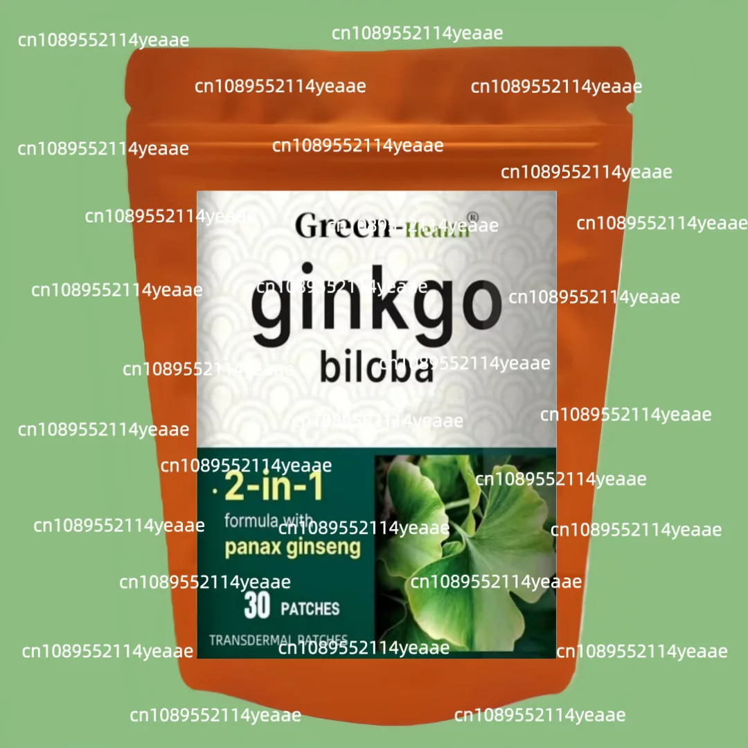 30 Patches Ginkgo Biloba Transdermal Patches with Panax Ginseng Promotes Memory, Focus, and Brain Health