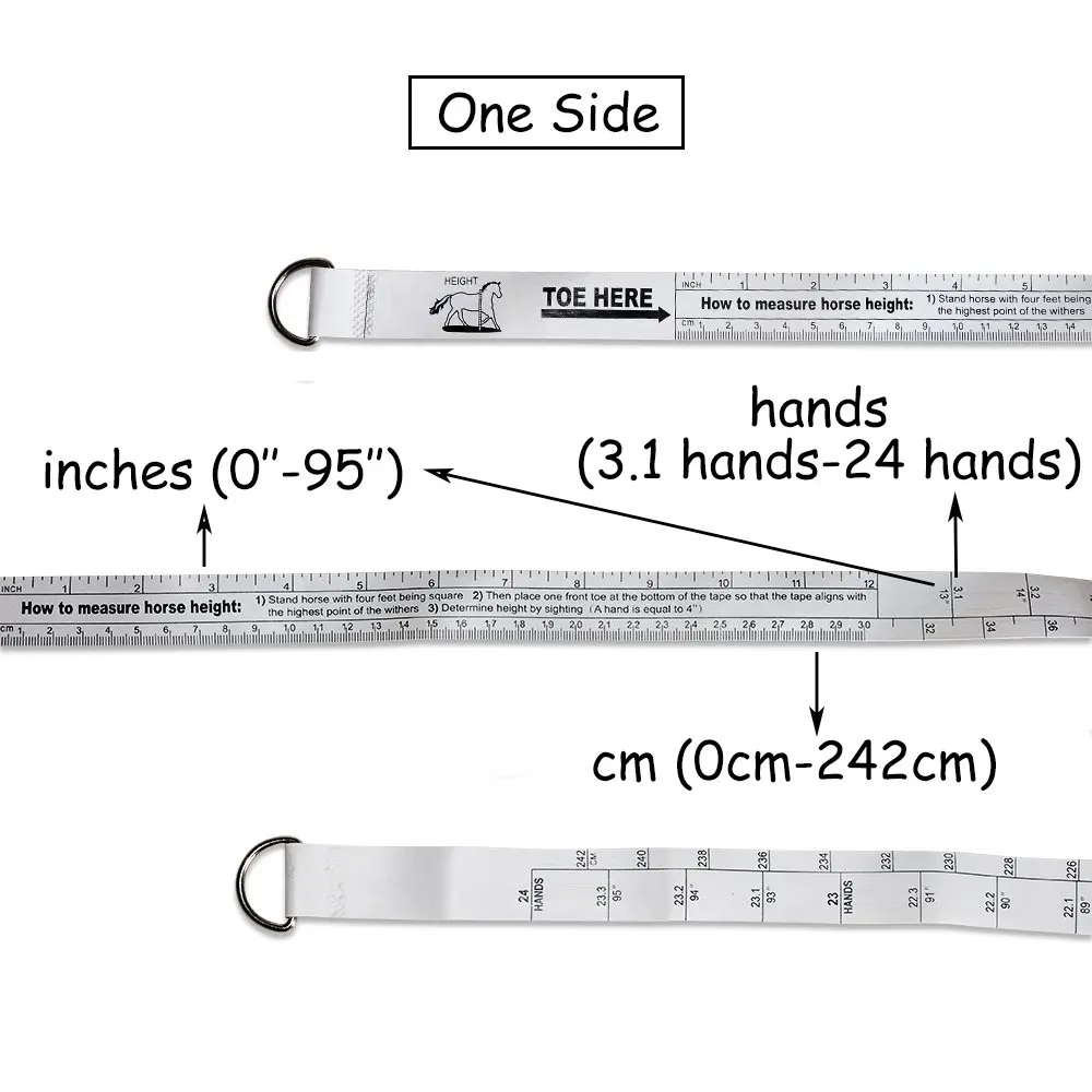شريط قياس حصان محمول من مادة PVC الفاخر مقاس 98.4 بوصة معدات زراعة متينة لقياس وزن ارتفاع الحيوان الدقيق متعدد الوظائف
