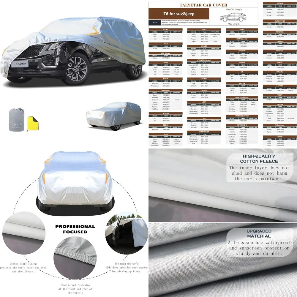 

Всепогодный водонепроницаемый автомобильный чехол с застежкой-молнией для дверей водителя, защиты от ультрафиолета, устойчивый к дождю и снегу уличный автомобильный чехол