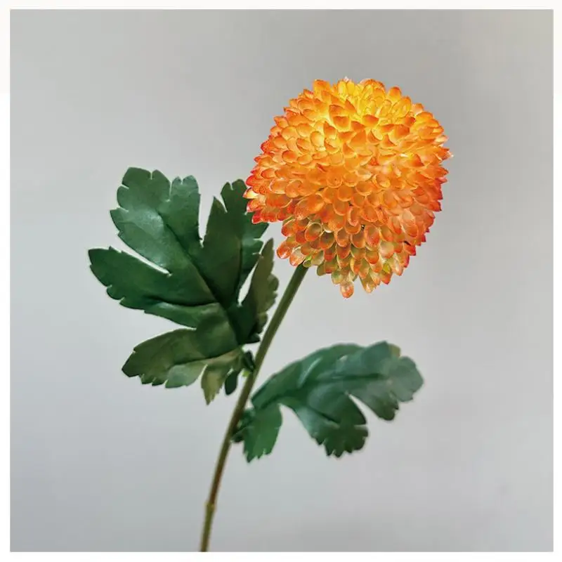 Einzelner Stiel Realistische Künstliche Allium-Kugel Gefälschte Chrysanthemenblume für Hochzeitssträuße Heim Garten Büro Dekoration Zubehör – Detail 12