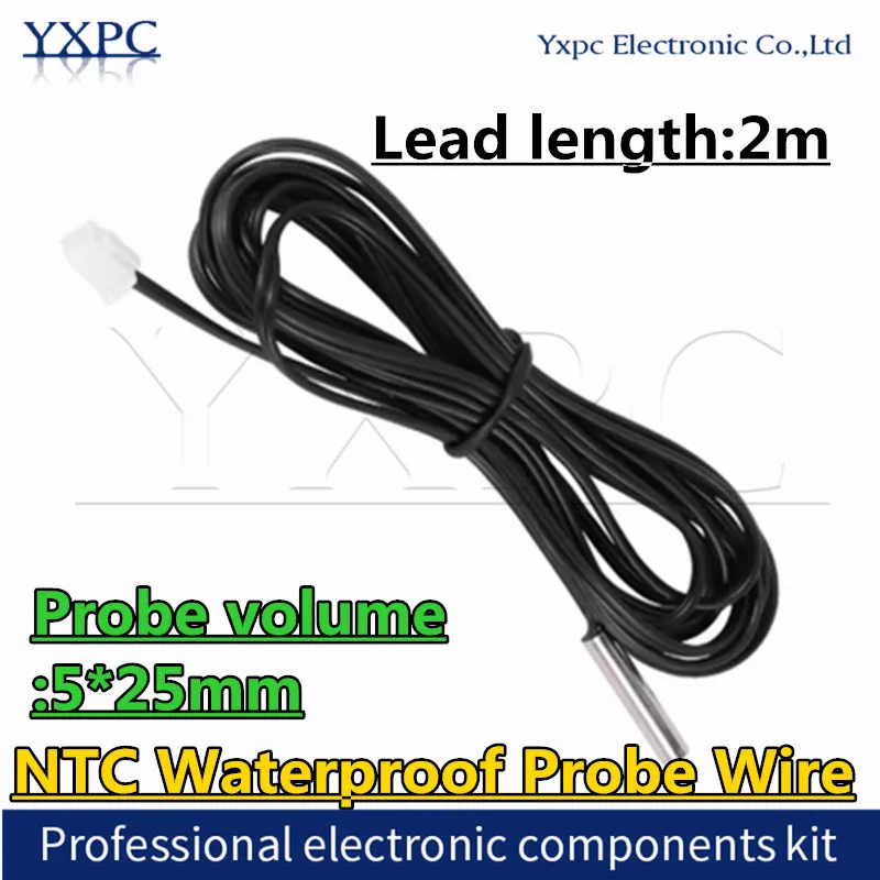 2m NTC Waterproof Probe Wire 3950 3435 3470 Precision Epoxy Thermistor Temperature Sensor  2K 5K 10K 15K 20K 50K 100K 1%