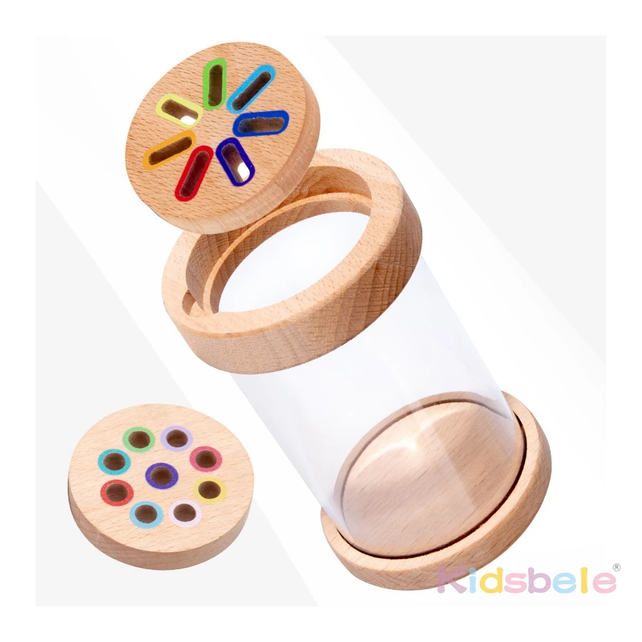 Brinquedo de habilidade motora fina montessori de madeira para crianças |   Jogo Educacional de Combinação de Cores |   Quebra-cabeça sensorial para crianças de 1 a 3 anos