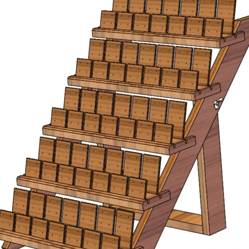 Nieuwe Stall Artefact, Zwart Walnoothout 5-laags Oorbellen, Oorlijn Display Plank, Sieraden, Opslag En Foto Rekwisieten