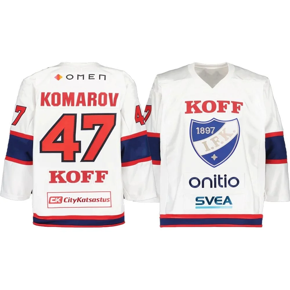 Finnischer Eishockey 24/25 Eishockey-Sportbekleidung Eishockey-Trainingsanzug Langärmlig für Erwachsene und Kinder Gleiches 3D-Design Langärmlig – Detail 8