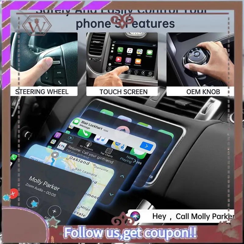 ABBG-Carplay محول لاسلكي ل 5Ghz واي فاي اتصال تلقائي بلوتوث Carplay محول ل OEM سيارة نموذج 2015 +