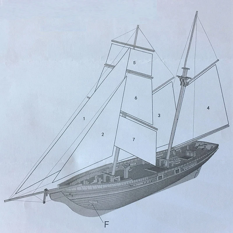 1:70 Port Wooden Sailing Boat Model DIY Kit Ship Assembly Decoration Gift