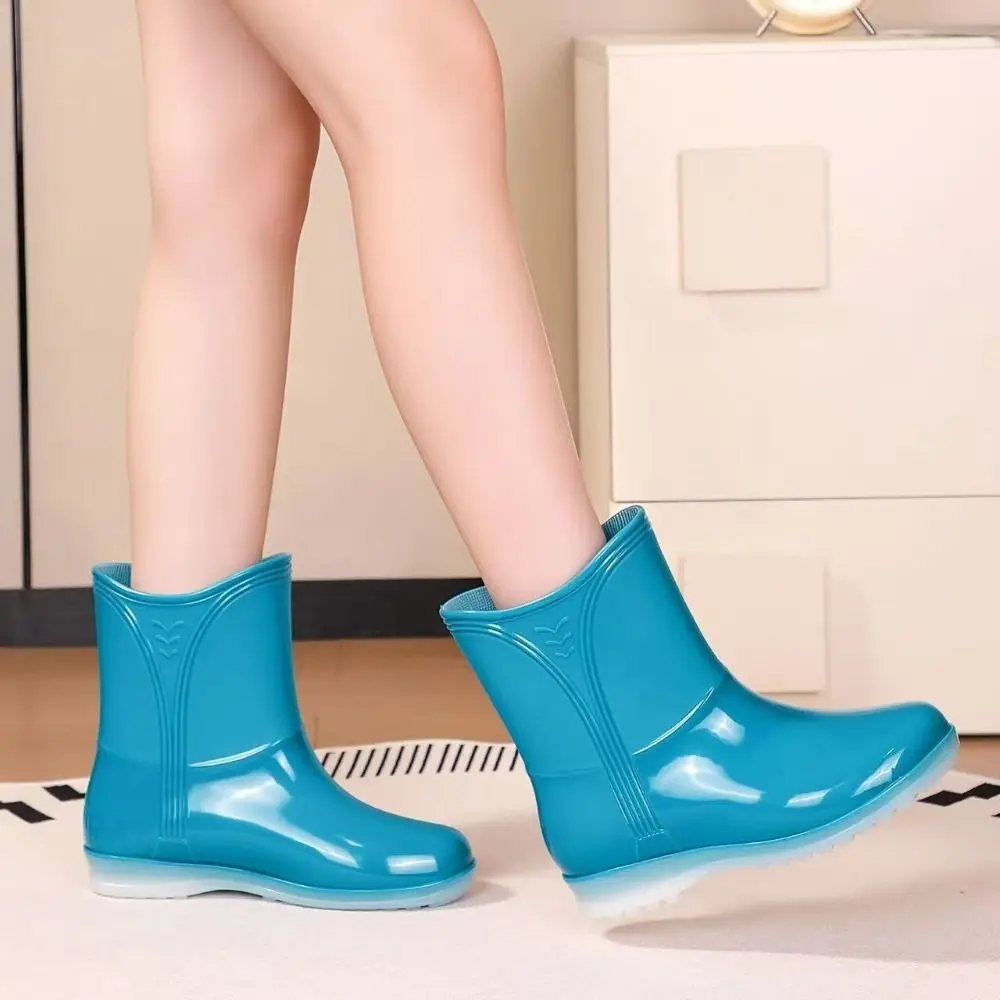 Mid-calf Women Rain Boots Waterproof Wear-resistant Garden Rubber Boots Durable Non-slip Water Shoes For Outdoors,Kitchen,Work view 4