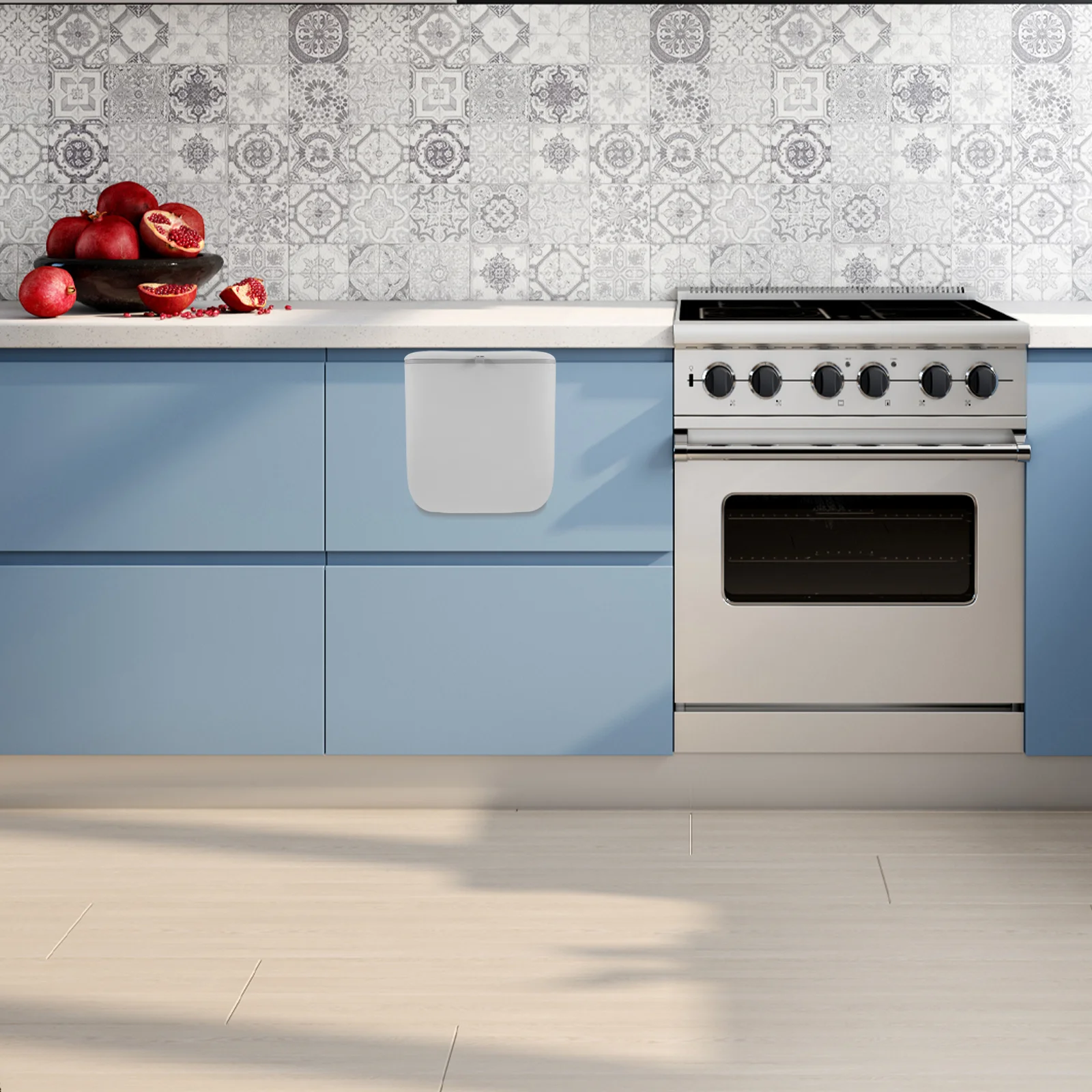 

Foldable Hanging Trash Can Lid Kitchen Bathroom Rv Bedroom Space Saving Cabinet Door Garbage Bin Plastic Wastebasket