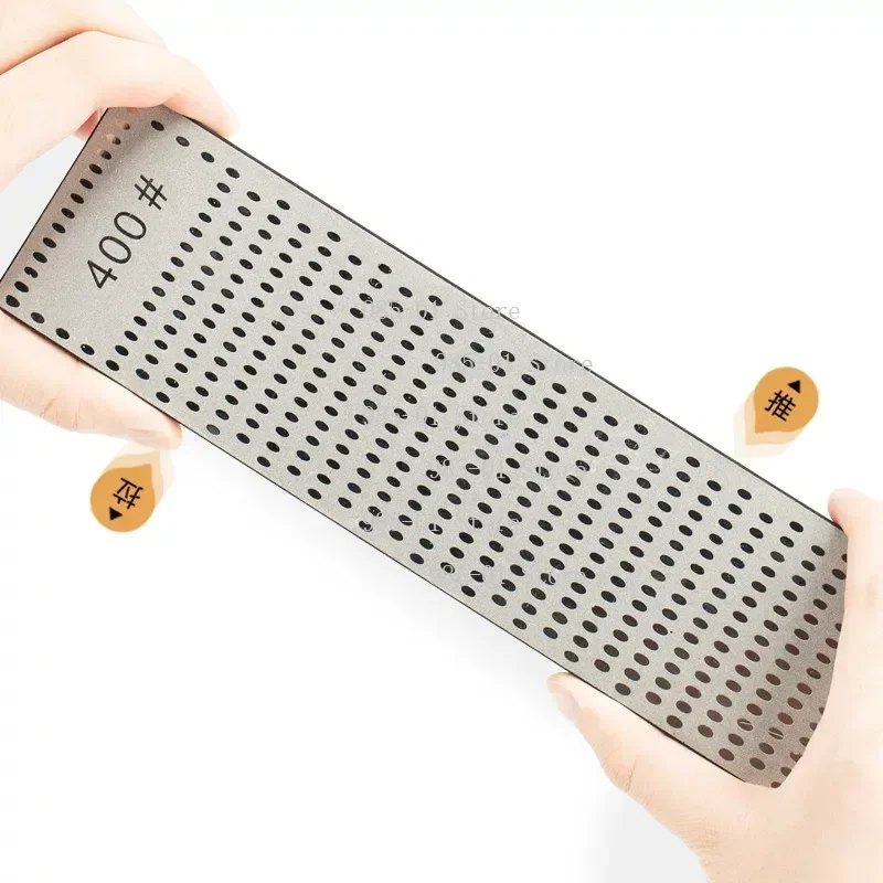 New Dual Sided Diamond Whetstone, 400# & 1200# Knife Sharpener for Ice Skate Blade