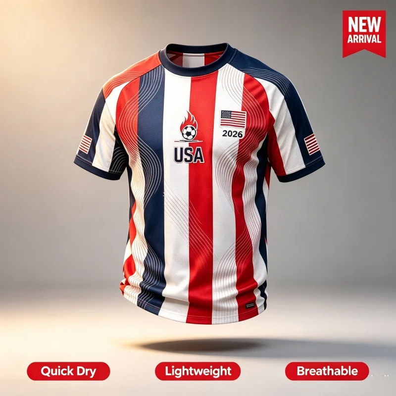 2026 America Soccer Jersey for Men Women USA Flag Special Youth Football Jersey Summer Breathable Competition Training T-shirt