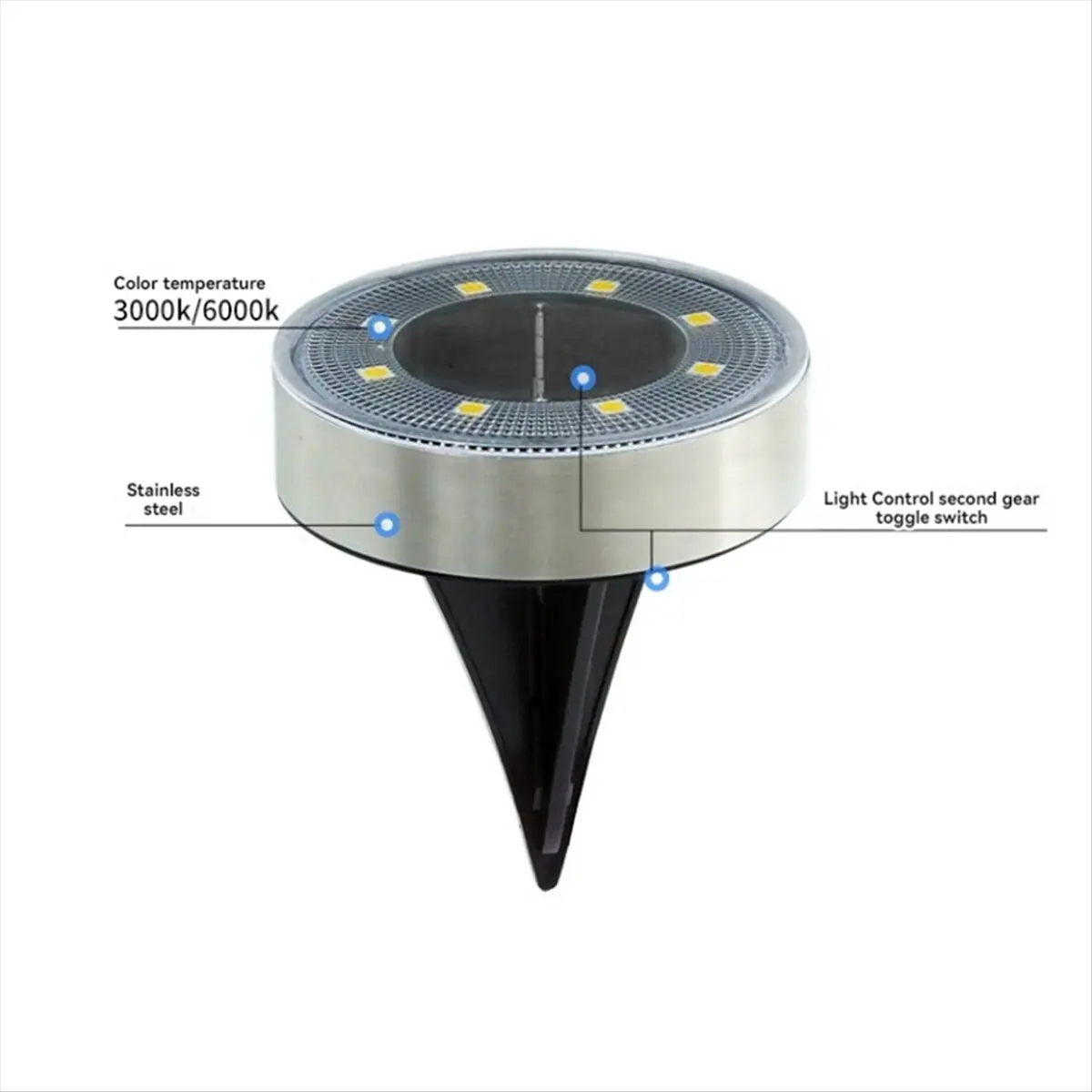 

Солнечные светильники CLOS, 8 шт., IP68, для улицы, сада, ландшафтного освещения, встраиваемые в грунт, для двора и дорожек, A