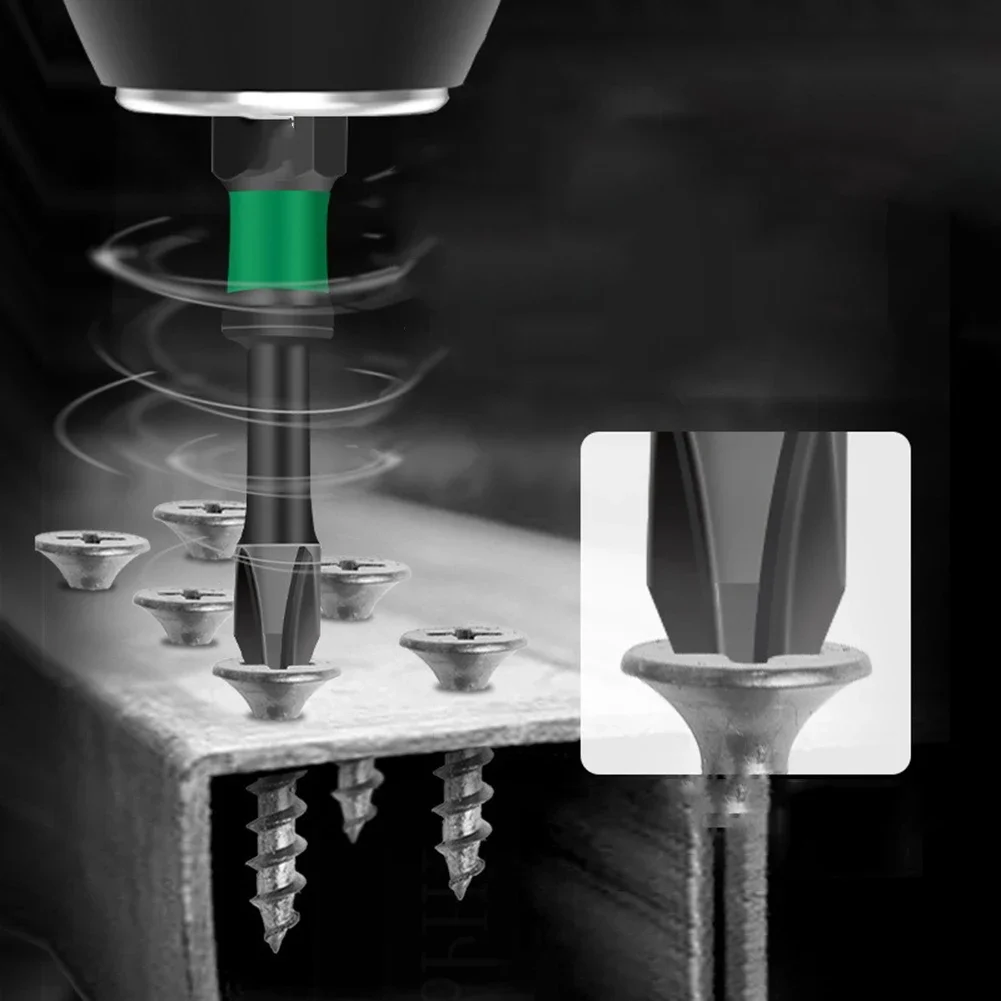 10 ピース黒磁気ドライバービットセット 75 ミリメートル PH1 PH2 クロスハンドツールドライバーナットドライバー在庫卸売