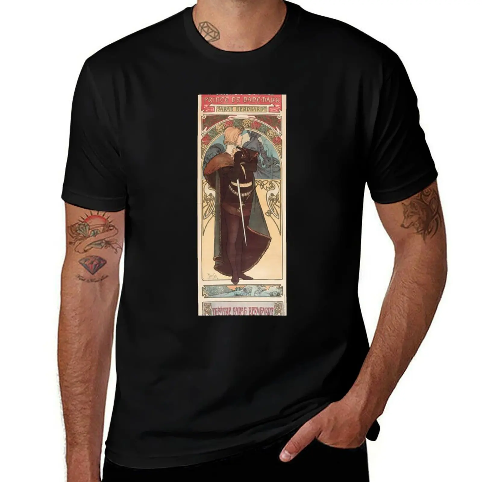 

Hamlet -Alphonse Mucha -Art Nouveau Mucha -Art Nouveau - Vintage Alphonse Woman Nouveau T-Shirt oversizeds mens designer t shirt