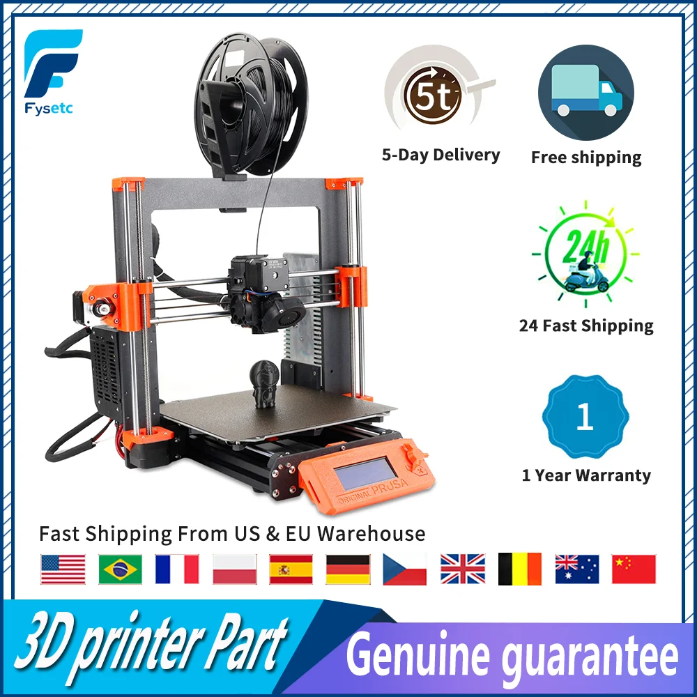 Clone Prusa i3 Mk3S+ 3D Printer Diy 3D Printer Kit Including The Upgraded Pinda And Y Axis Clamp With Aluminum Alloy Profile