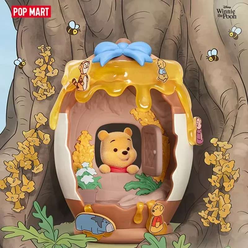 POP MART Winnie The Pooh Baumhaus-Theater-Serie Trendige Mystery Box Anime Actionfigur Blind Box Spielzeug Modell Ornament Puppen