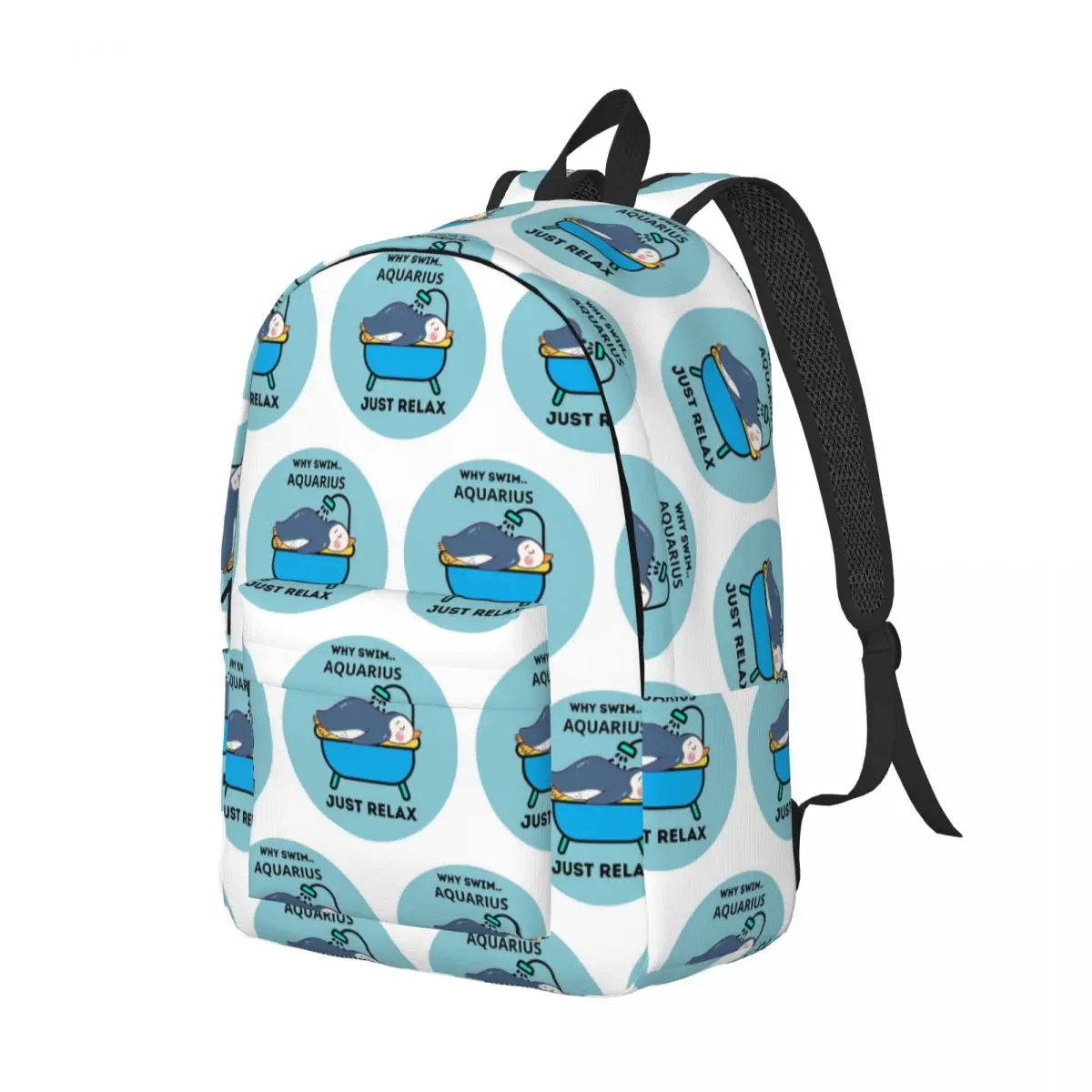 

Lazy Penguin Taking A Relaxing Bath Backpack Daypack Large Capacity Boys Girls BookBag School Bag Shoulder Bags for Men Women