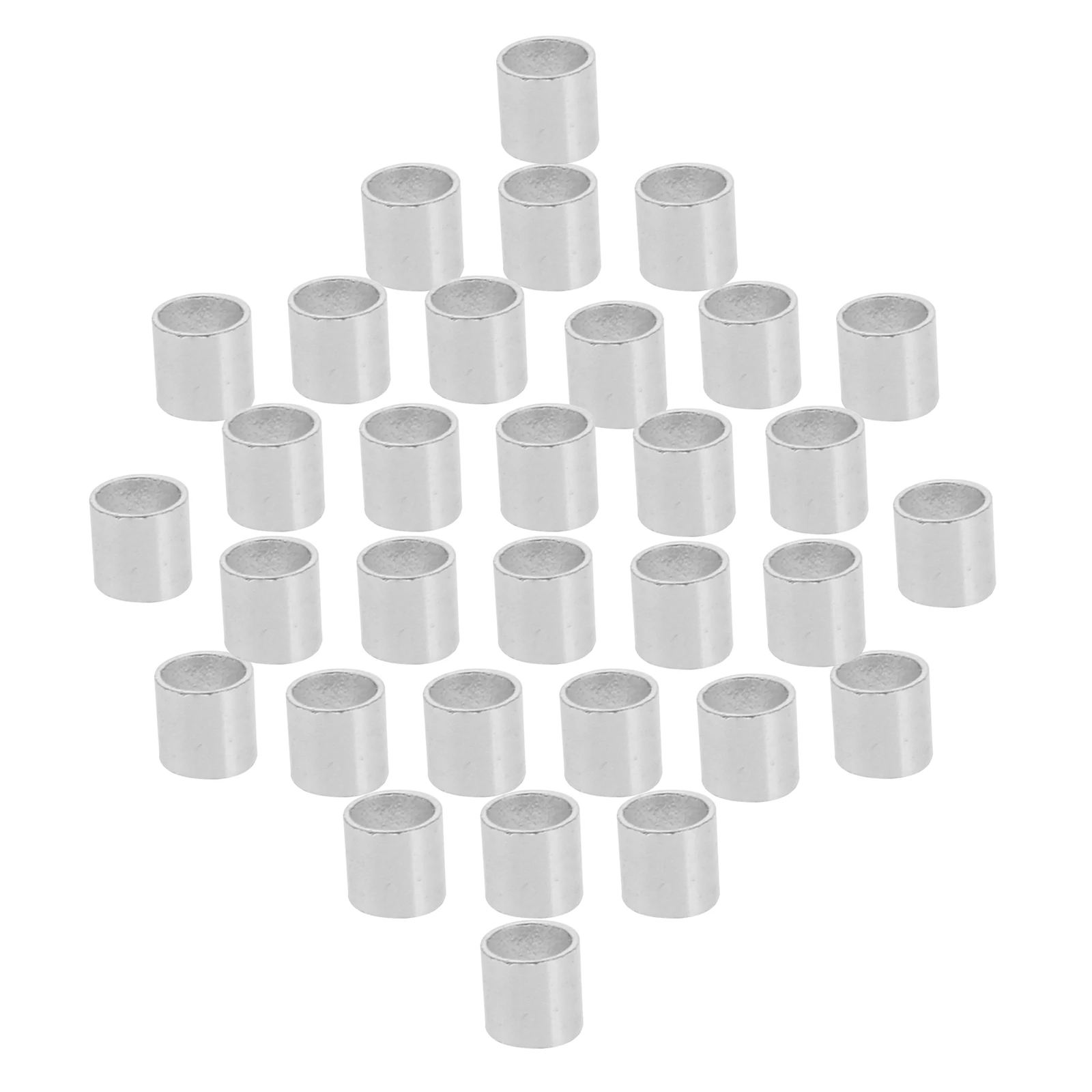 4 Pack Copper Tube Spacer Beads Jewelry Making Accessories Diy Bracelet Connectors Silver 1.5Mm Inner Hole Durable