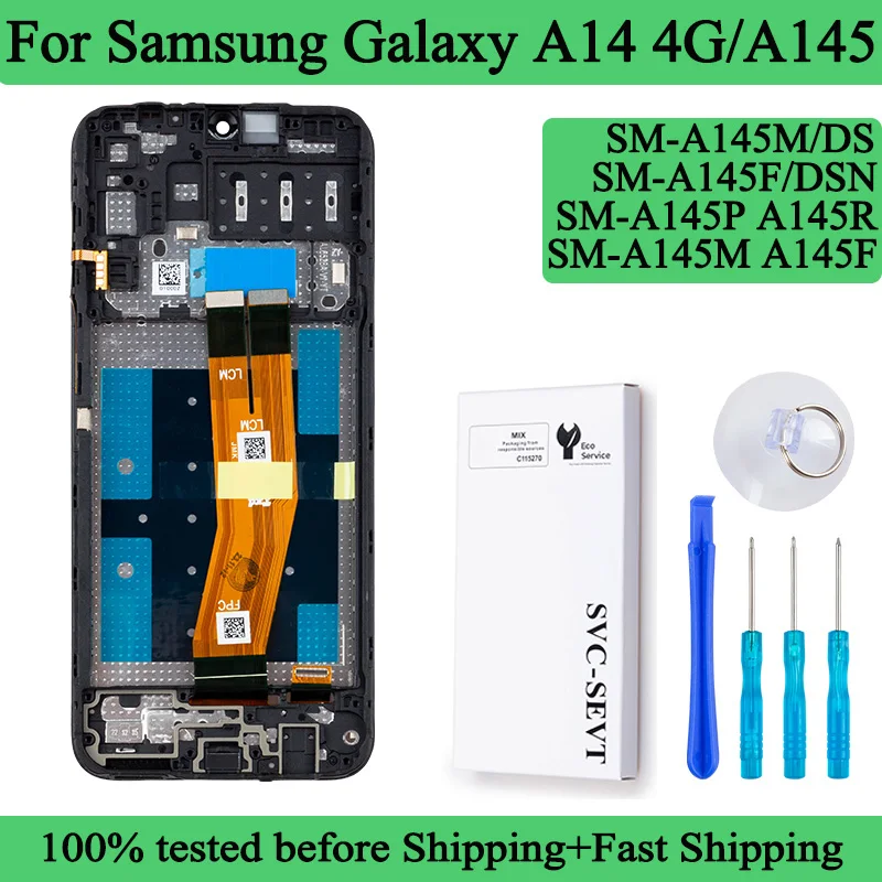 SM-A145P A145R A145M A145F Premium Lcd For Samsung Galaxy A14 4G Display Touch Screen Digitizer Panel Assembly For Samsung A145