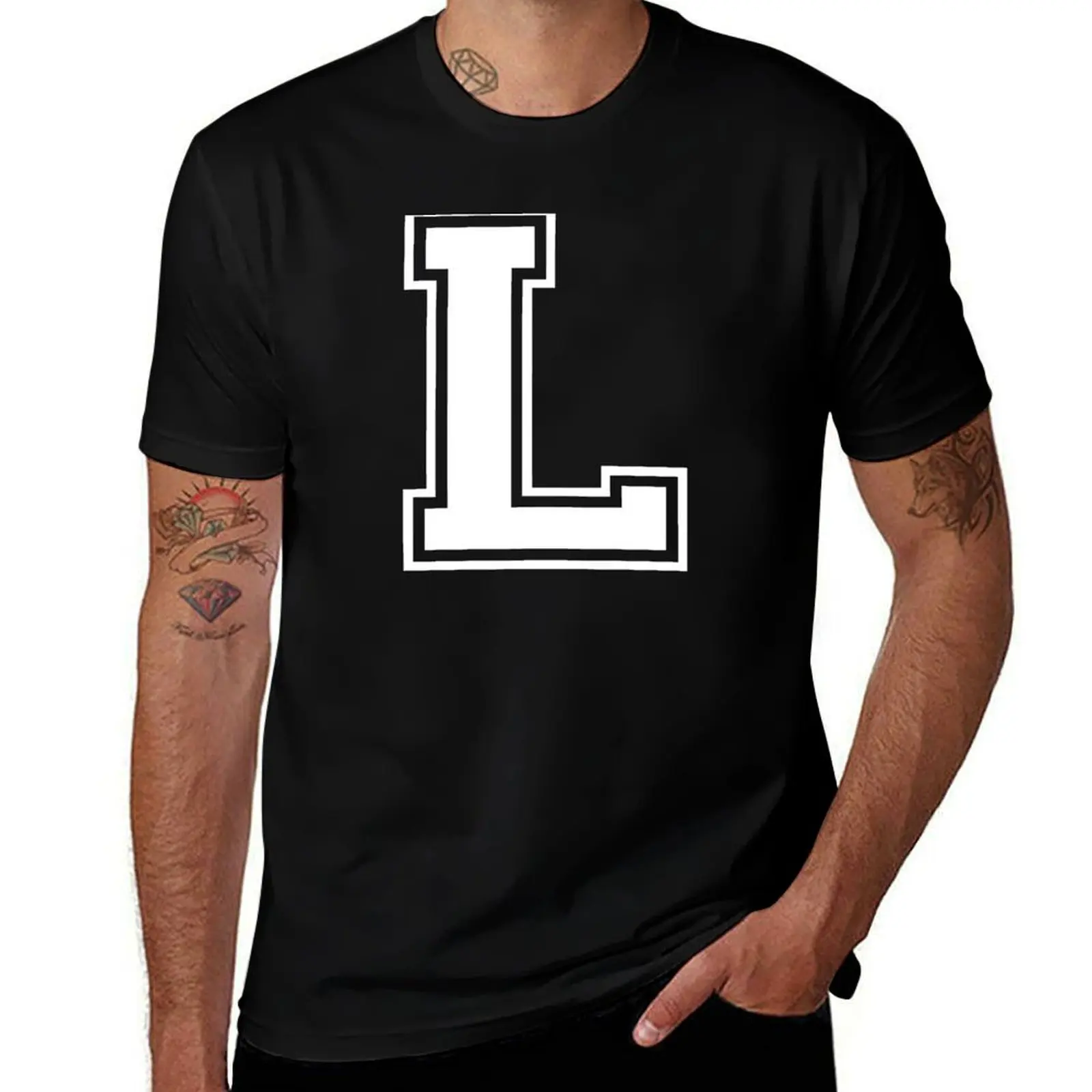 

Letter L Alphabet T-Shirt t shirt for man t shirt man cotton t shirts for man pack white T-shirt