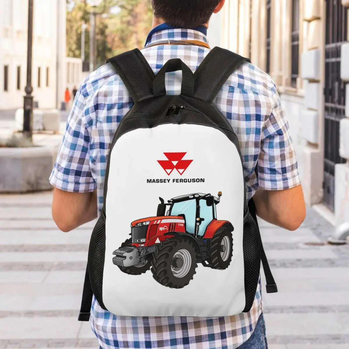 Massey Ferguson Tractor Red Tractor Backpack Student Boys Girls BookBag School Bag Computer Shoulder Bags