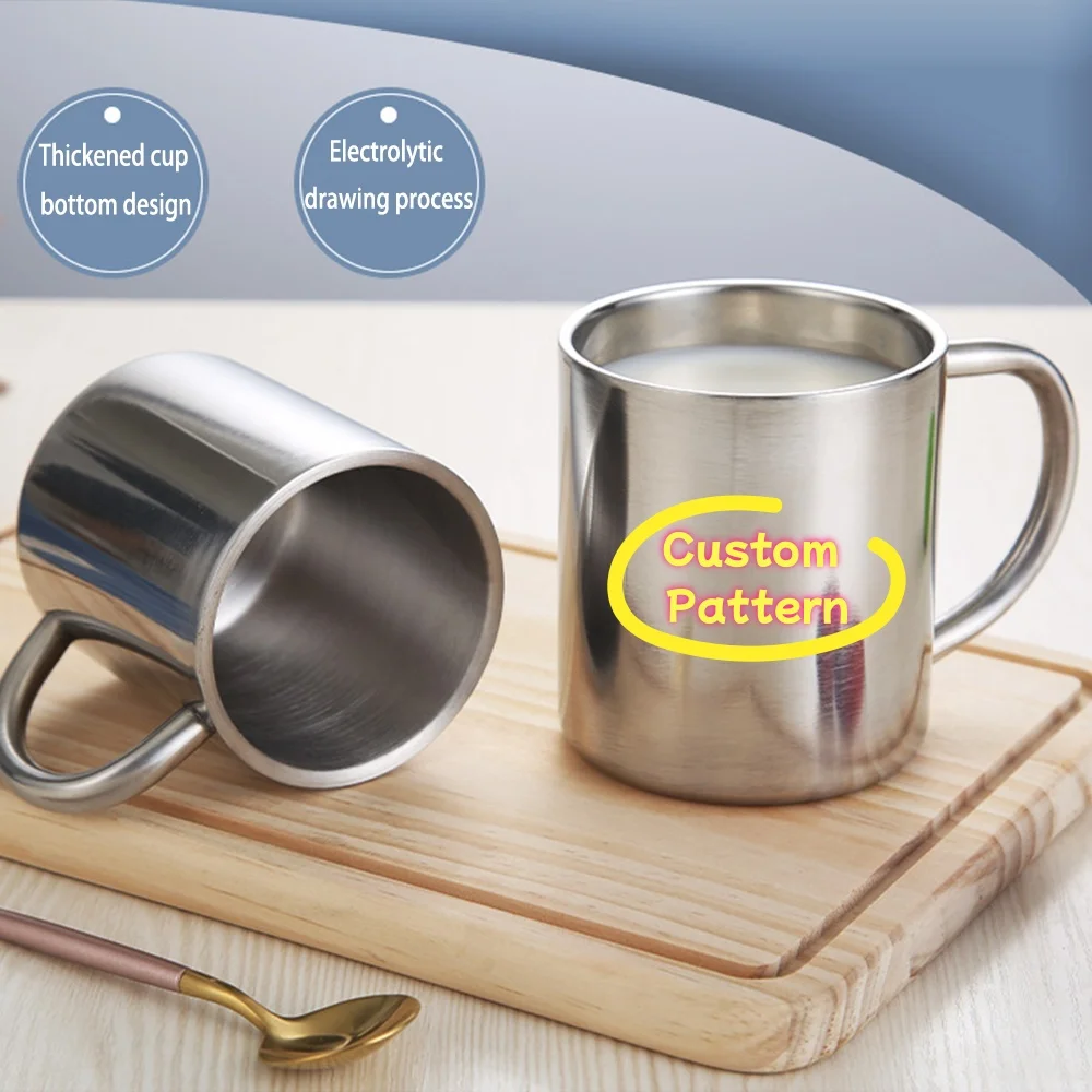 

Customized Personalized Pattern Stainless Steel Water Cup With Heat Insulation Anti Scalding Coffee Tea Wine In Outdoor Portable