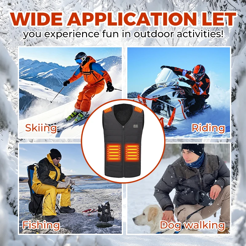 Gilet chauffant USB unisexe av - Outdoor Sport Winter Jacket avis et prix