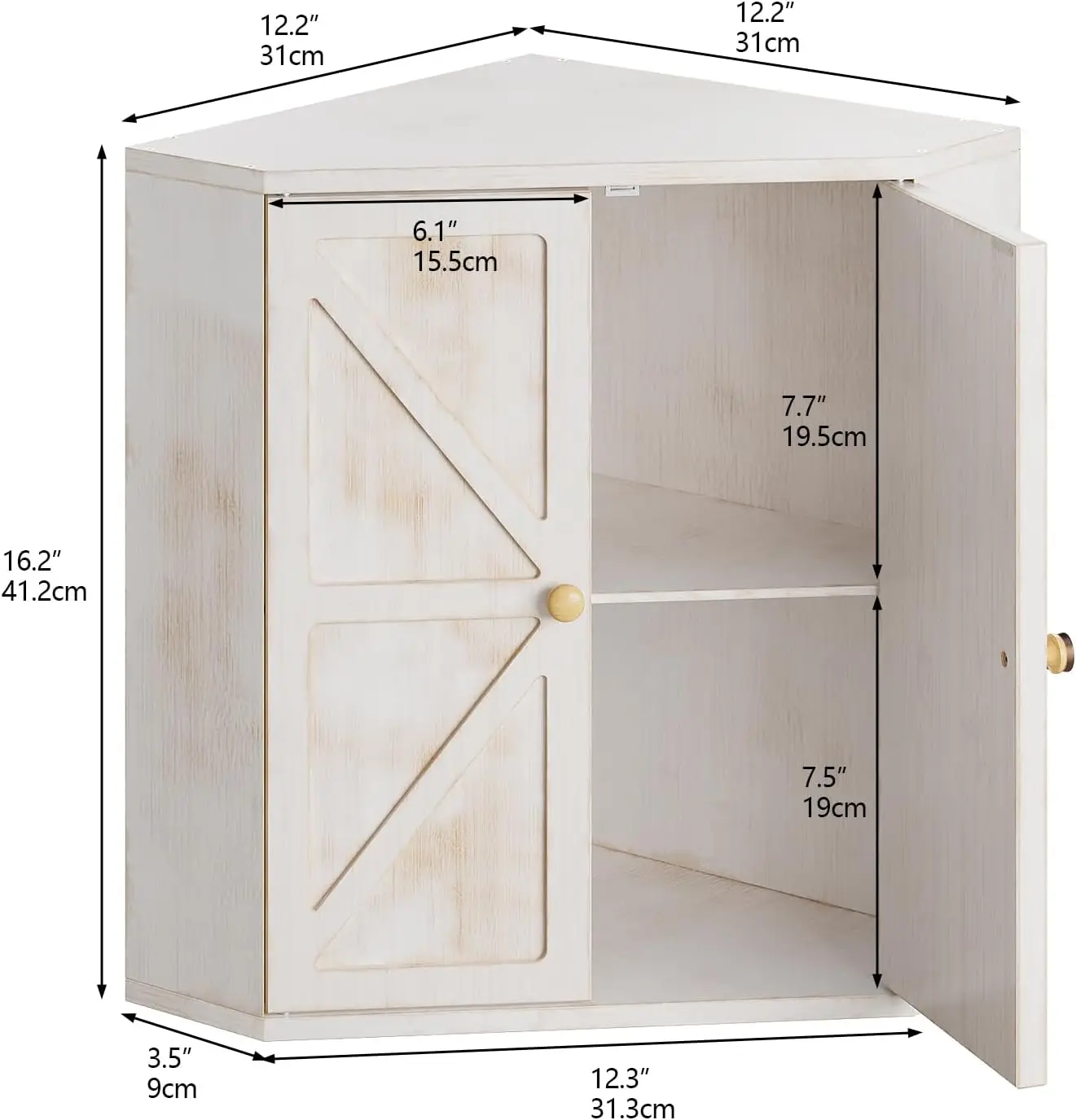 Double Layer Bamboo Corner Bread Box, Large Capacity Kitchen Storage Organizer for Fresh Bread