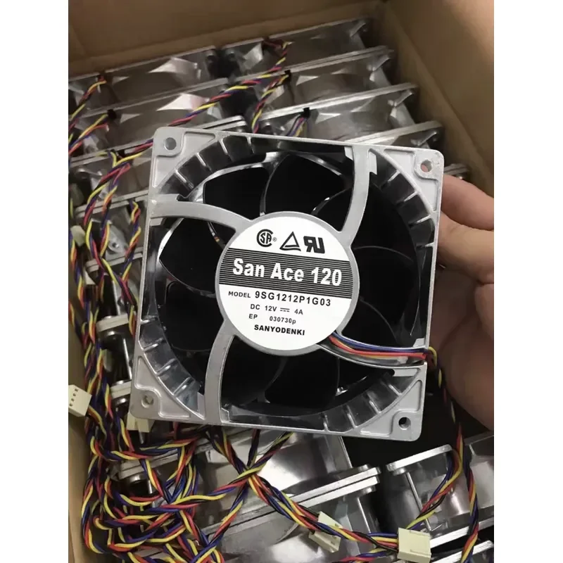 for Sanyo San Ace 120mm Cooling Fan Model 9SG1212P1 High Performance Axial Fan for Server Cabinet Industrial Equipment