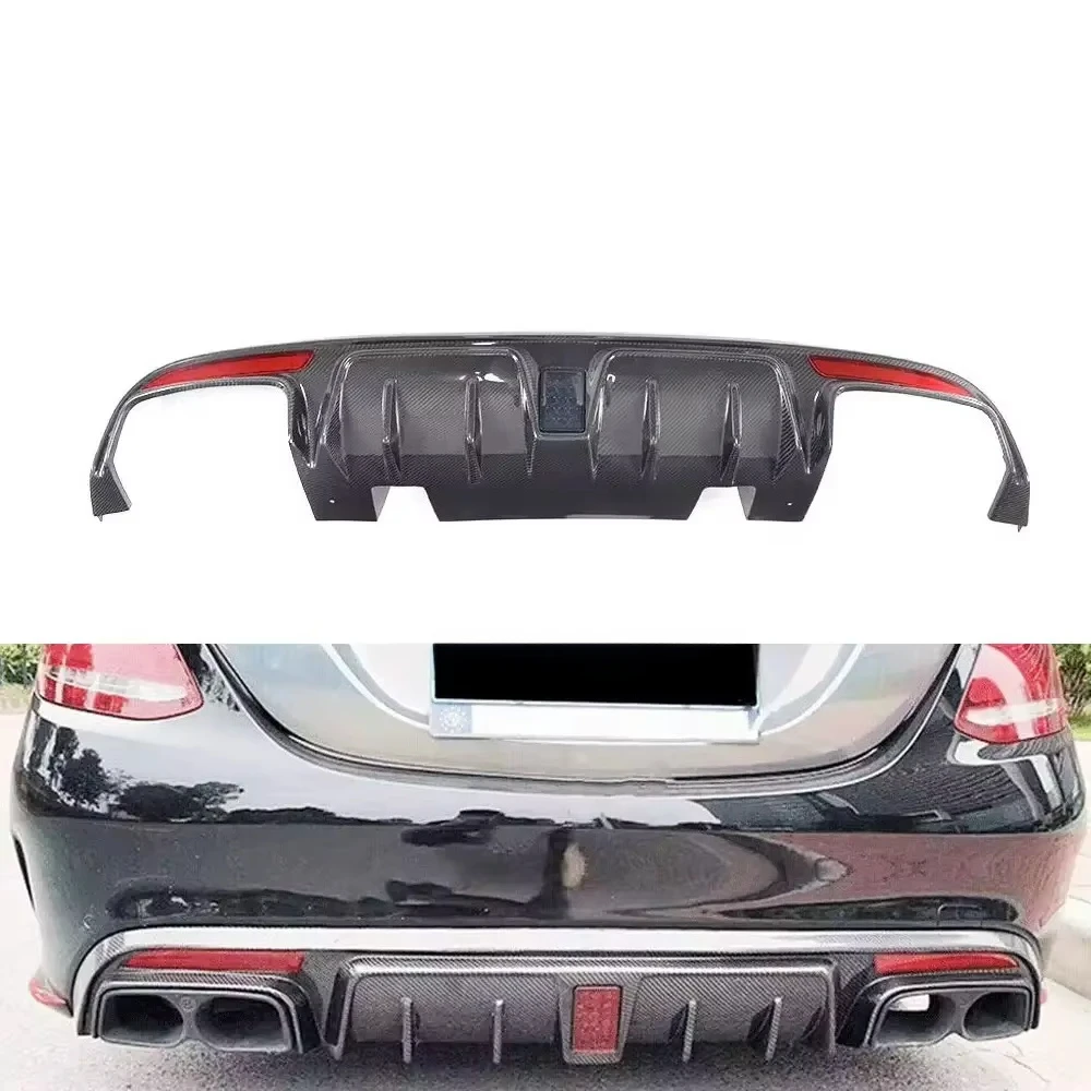 W205 c Class Carbon Fiber Car Diffuser for Mercedes Ben W205 C63 Sport Bumper