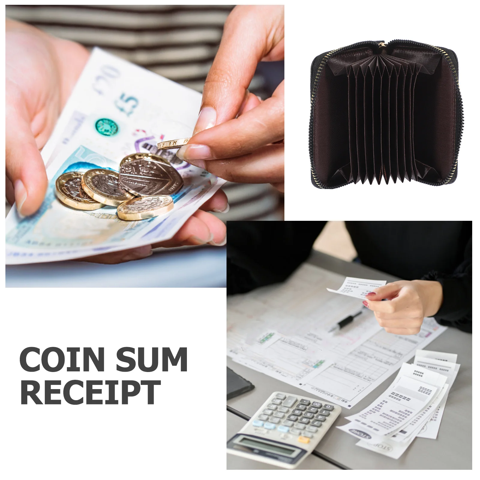 

Small Wallet Zipper Card Holder Classic Color Lightweight Credit Card Organizer Purse for Women Travel Shopping Wallet