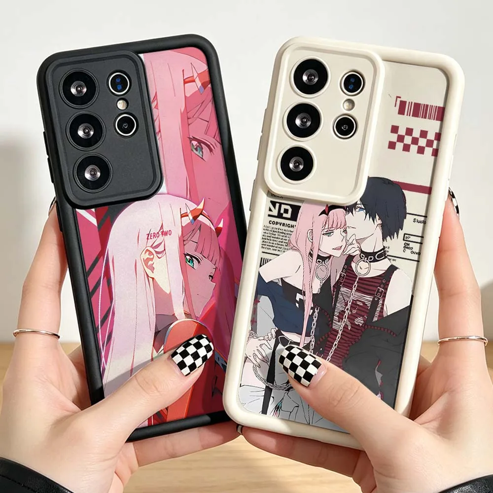 Anime Zero Two Cover For Samsung Galaxy S26 S25 S24 S23 S22 S21 S20 Ultra Plus FE 5G Eye Ladder Phone Case