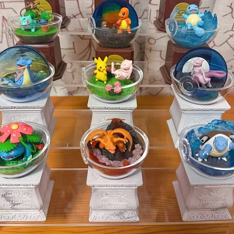 

Original Re-Ment Pokemon: Terrarium Collection 15 Full Set Collectible Toys Charizard Venusaur Anime Figures Gift Model Toys