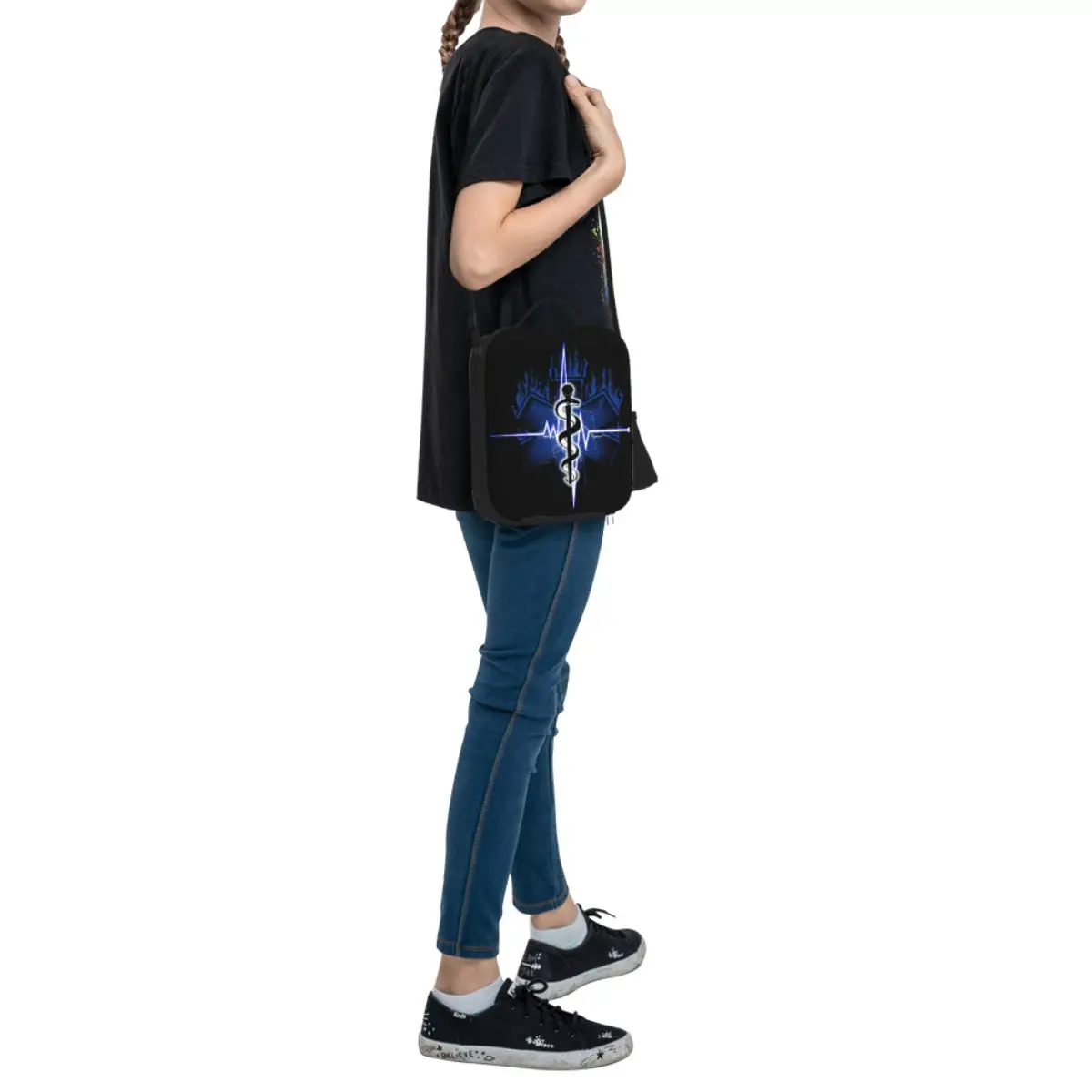 حقائب غداء معزولة بشعار Emt Star Of Life مخصصة للنساء للعناية الصحية المسعفية المحمولة مبرد حراري للطعام صندوق بينتو للعمل