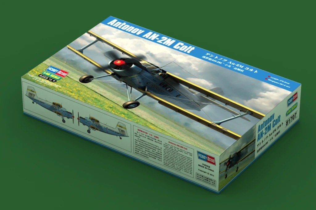 HobbyBoss 81707 1/48 Scale Antonov AN2 AN2M An-2M Colt Transport Aircraft Plane Airplane Plastic Assembly Model Building Kit