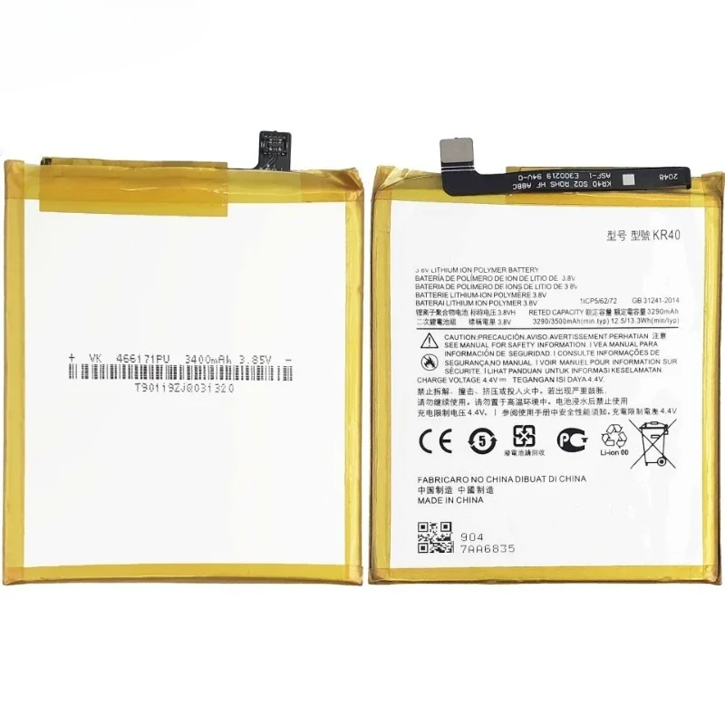 KR40 for Motorola One Vision/One Action Phone Battery  High Quality High Capacity Replacement Bateria Grade A Cell with Tools