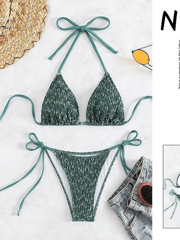 

Новинка 2025, сексуальное бикини, футболка с острым ремнем, купальник, отдельный дизайн, трансграничный купальный костюм, спортивный костюм, принадлежности для фанатов