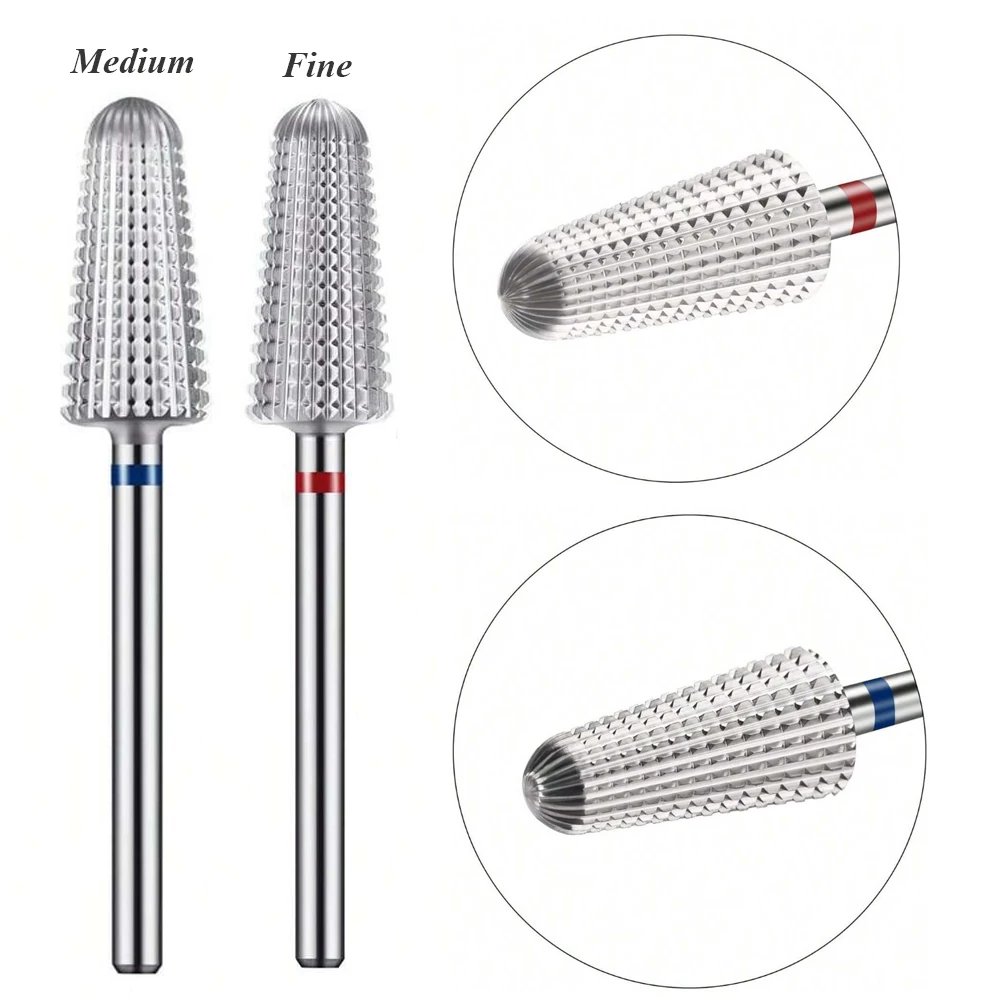 1pc Tornado Nail Drill Bits, 3/32'' Multi-function Bits, Suitable for Manicure Pedicure Cuticle Gel Polishing, Salon Bits