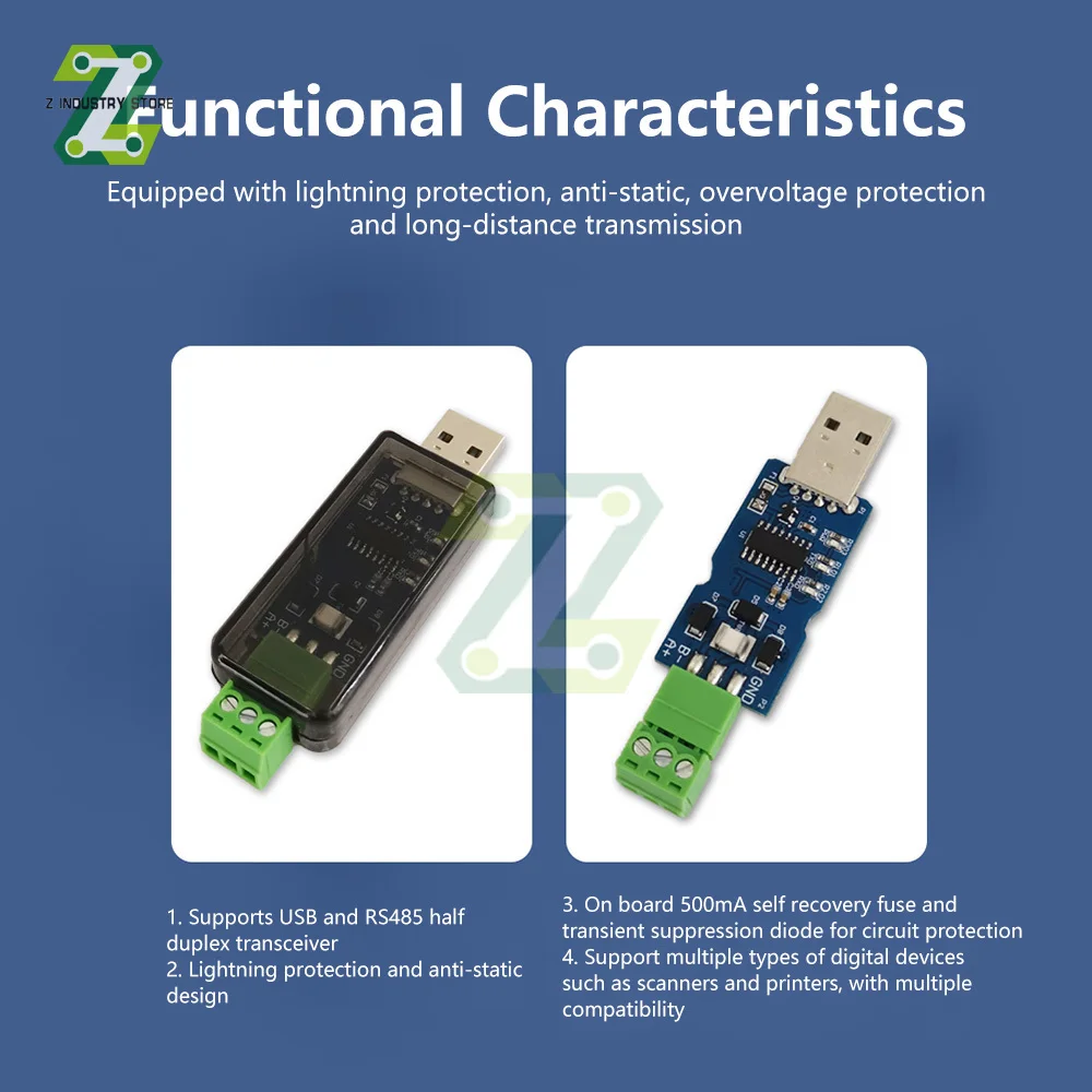 USB to RS485 Converter Communication Module Expansion Board CH343G Communication Module