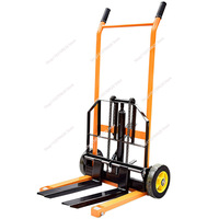 200Kg Load-Bearing Forklift Portable Manual Handling Stacker Light And Small Household Lift Truck Folding Flat Tiger Cart