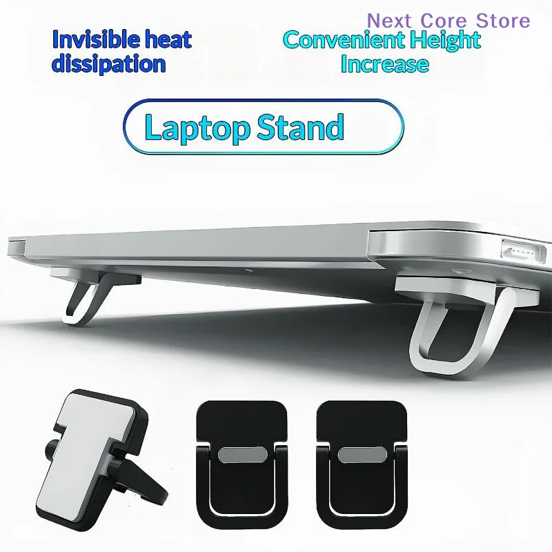 [NC] 1 paire de mini supports pliables portables pour ordinateur portable, support invisible pour ordinateur portable, support de clavier, accessoires de bricolage [NC]