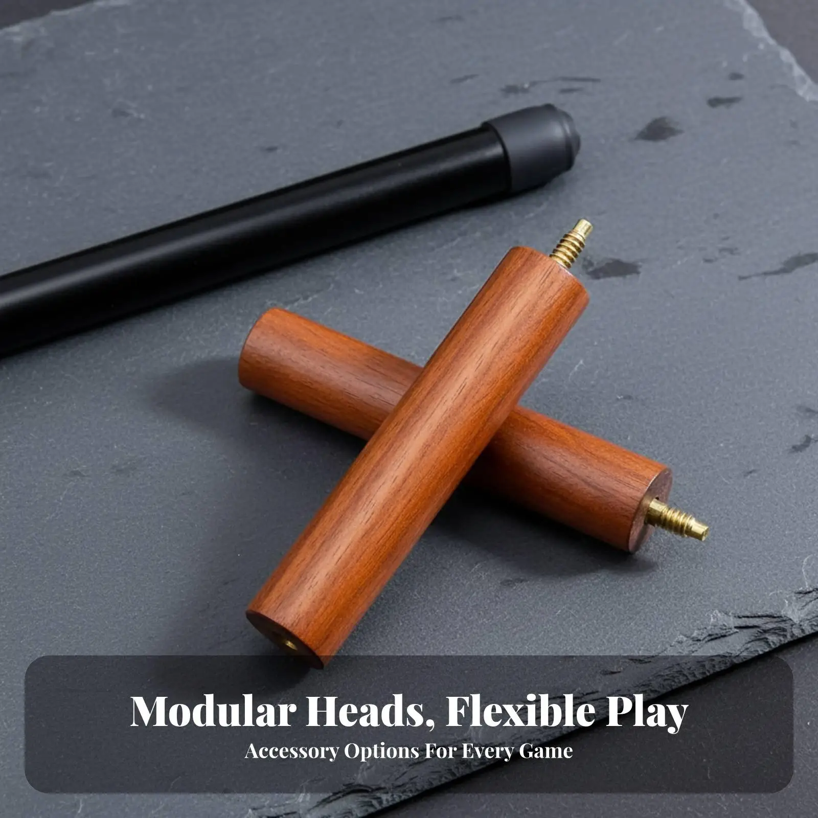 Billiard Cue Extension Red Sandalwood Pool Stick Add on for Snooker Players Secure Connection Grip