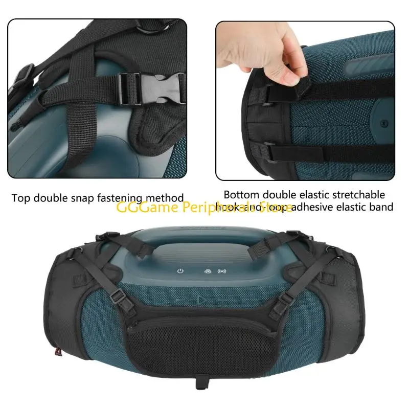 

U55B Heavy Duty Speaker Carrying Case Reinforced Side Storage Strap for Boombox 4